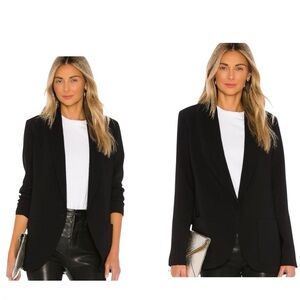 Amanda Uprichard New York Shawl Collar Blazer Black